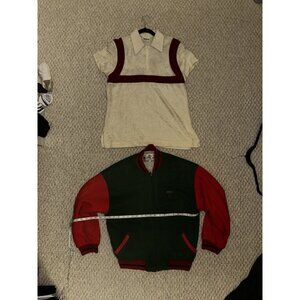 Vintage Terry Polo + Green/Red Bomber Jacket Bundle